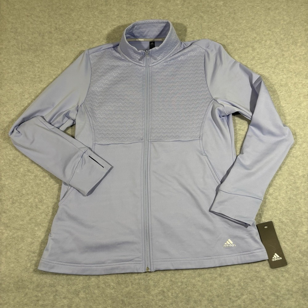 Adidas Golf Womens Fleece Jacket Violet Tone Full Zip Thumbholes ADVW0050 L